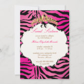 PixDezines Süß 16/Zebrastreifen Einladung (Rückseite)