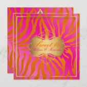 PixDezines Süß 16/Zebrastreifen Einladung (Vorne/Hinten)