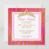 PixDezines Süß 16/Zebrastreifen Einladung (Rückseite)