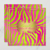 PixDezines Süß 16/Zebrastreifen Einladung (Vorne/Hinten)