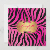 PixDezines Süß 16/Zebrastreifen Einladung (Vorderseite)