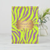 PixDezines Süß 16/Zebrastreifen Einladung (Stehend Vorderseite)