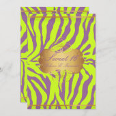PixDezines Süß 16/Zebrastreifen Einladung (Vorne/Hinten)