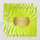 PixDezines Süß 16/Zebrastreifen Einladung (Vorne/Hinten)