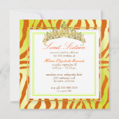 PixDezines Süß 16/Zebrastreifen Einladung (Rückseite)