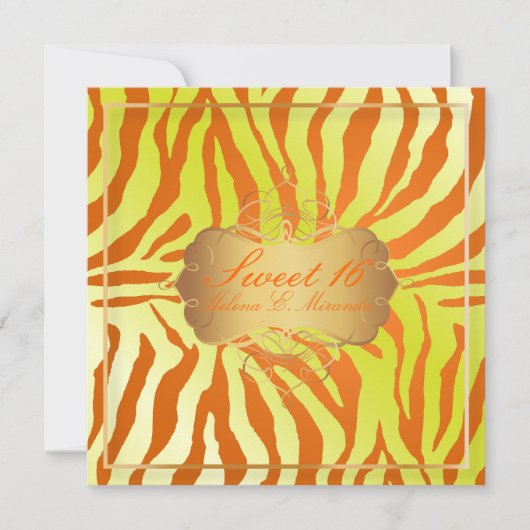 PixDezines Süß 16/Zebrastreifen Einladung (Vorderseite)