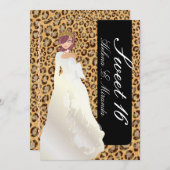 PixDezines Süß 16/Zebrastreifen Einladung (Vorne/Hinten)