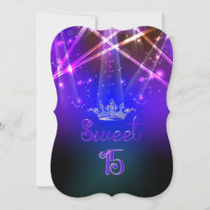 PixDezines Sweet 15, Laser-Leuchten/Neon-Leuchten Einladung