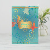 PixDezines Sweet 16/Butterfiles/Wirbel/Drachenflie Einladung (Stehend Vorderseite)