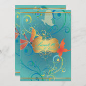 PixDezines Sweet 16/Butterfiles/Wirbel/Drachenflie Einladung (Vorne/Hinten)