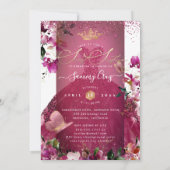 PixDezines Sweet 16 Cherry Red Dress Einladung (Rückseite)