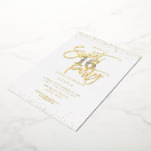 PixDezines Sweet 16 Diamond Silver Gold Folieneinladung (Gedreht)