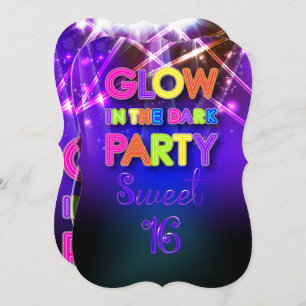 PixDezines Sweet 16, glattes Party/Laserlicht Einladung