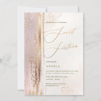 PixDezines Sweet 16 H2 Blush Pink gereinigt Einladung