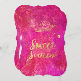 PixDezines Sweet 16, Imitate Goldkrone Einladung