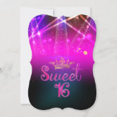 PixDezines Sweet 16, Laser-Leuchten/Neon-Leuchten Einladung (Vorderseite)