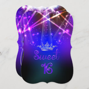 PixDezines Sweet 16, Laserlichter/Neonleuchten Einladung