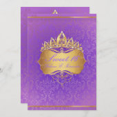 PixDezines Sweet 16/Vintag Rossi Damask Einladung (Vorne/Hinten)