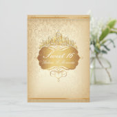 PixDezines Sweet 16/Vintag Rossi Damask Einladung (Stehend Vorderseite)
