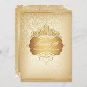 PixDezines Sweet 16/Vintag Rossi Damask Einladung (Vorne/Hinten)