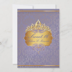 PixDezines Sweet 16/Vintage Rossi Damask Einladung