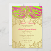 PixDezines Sweet 16/Zebra/diy background Einladung (Rückseite)