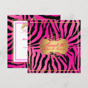 PixDezines Sweet 16/Zebrastreifen Einladung