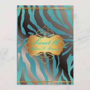 PixDezines Sweet 16/Zebrastreifen Einladung