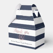 PixDezines Sweet Honeycomb | Marine+White Stripes Geschenkschachtel (Vorderseite)