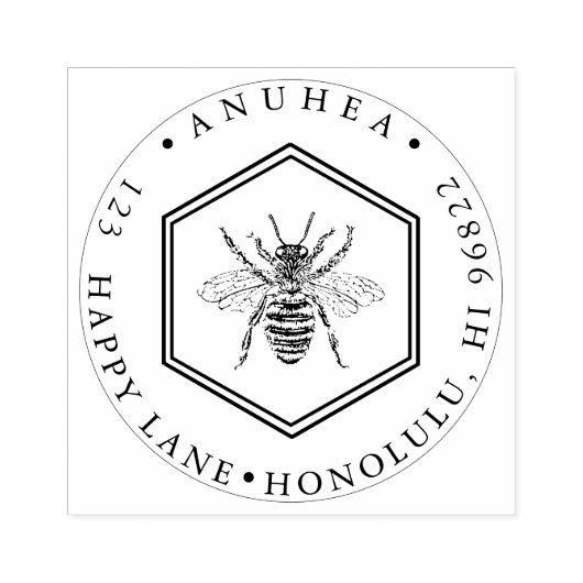 PixDezines SWEET HONEYCOMB | QUEEN BEE PINK INK Gummistempel (Prägung)