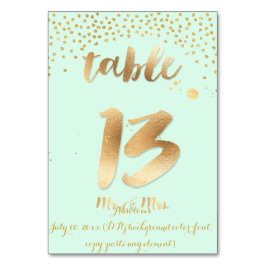 PixDezines Tabelle 13+/Imitat Goldsprinkles/DIY-Fa Tischnummer