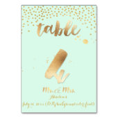 PixDezines Tabelle 4/Goldsprinkles/DIY Farbe/Minze Tischnummer (Rückseite)