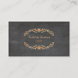 PixDezines Tafel+Petite Fleurs Visitenkarte