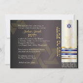 PixDezines talit/Stilvolle Bar Mitzvah/Asche/Gold Einladung (Vorderseite)