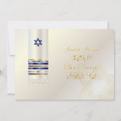 PixDezines talit/Stilvolle Bar Mitzvah/Asche/Gold Einladung (Rückseite)