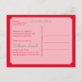 PixDezines TALLIT/RED/MITZVAH Save the Date Ankündigungspostkarte (Rückseite)