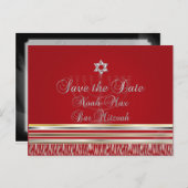 PixDezines TALLIT/RED/MITZVAH Save the Date Ankündigungspostkarte (Vorne/Hinten)