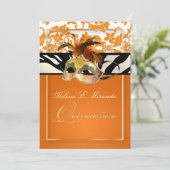 PixDezines Tanza Damask/Quinceanera/Zebra Einladung (Stehend Vorderseite)