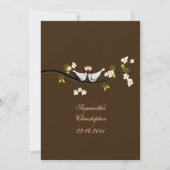 PixDezines taubt/liebt Vögel/Junge Hintergrundfarb Einladung (Vorderseite)