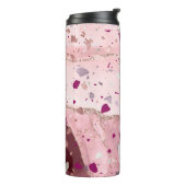 PixDezines TERRAZZO ROSE GOLD, BURGUNDY Thermosbecher (Nach links gedreht)