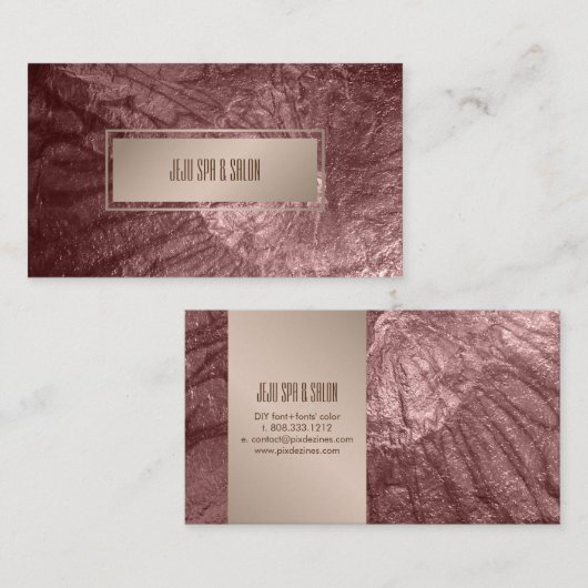 PixDezines Texture, Imitate Metallic Bronze Visitenkarte (Vorne/Hinten)