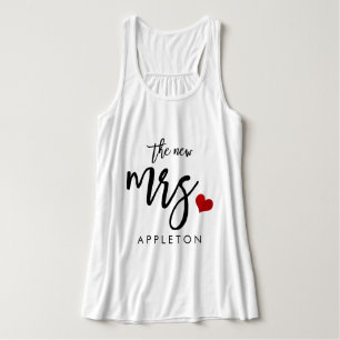 PixDezines The New Mrs./Handgeschriebenes Pinselsk Tank Top