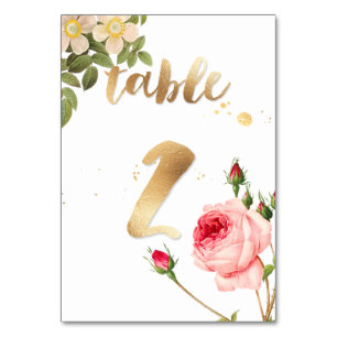 PixDezines Tisch 2/Vintage Rosen/Redoute Tischnummer