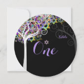 PixDezines Tisch nr. Baum des Lebens Bat Mitzvah Einladung (Vorderseite)