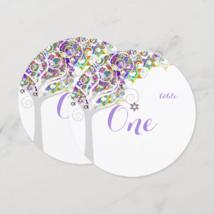 PixDezines Tisch Nr. Baum des Lebens Bat Mizwa Einladung