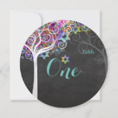 PixDezines Tischnummern Baum des Lebens Mitzvah (Rückseite)