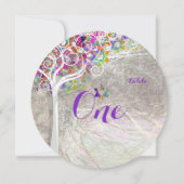 PixDezines-Tischnummern-Baum des Lebens Mitzvah Einladung (Rückseite)