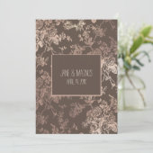 PixDezines Toile Rose Gold/DIY Hintergrund Einladung (Stehend Vorderseite)