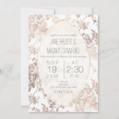 PixDezines Toile Rose Gold/DIY Hintergrund Einladung (Rückseite)