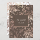 PixDezines Toile Rose Gold/DIY Hintergrund Einladung (Vorne/Hinten)